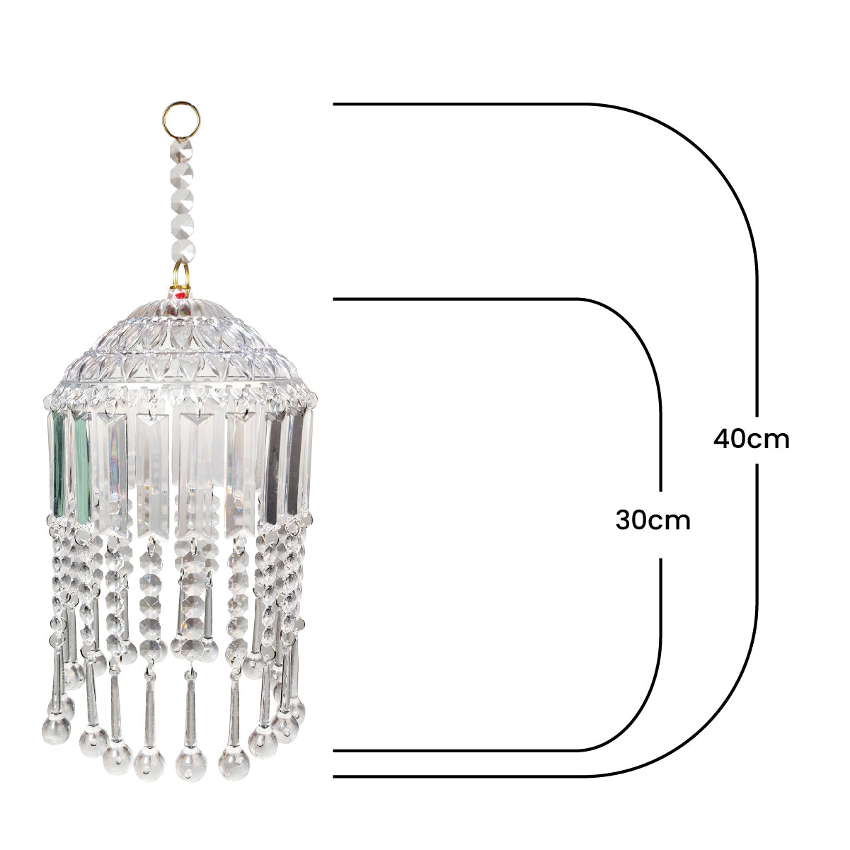 Mini Acrylic Crystal Jhumar/Chandelier for Indoor Outdoor Decorations