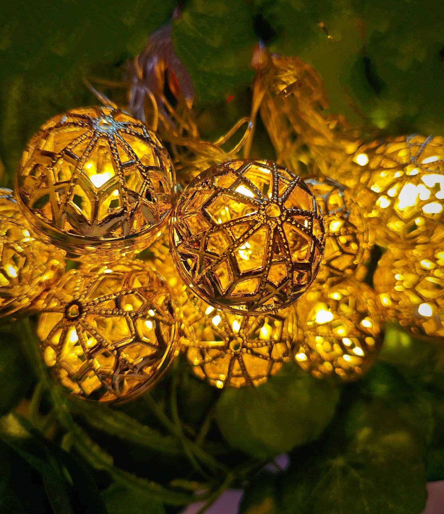 Round Shape Moroccan Style Hanging Fairy Light String
