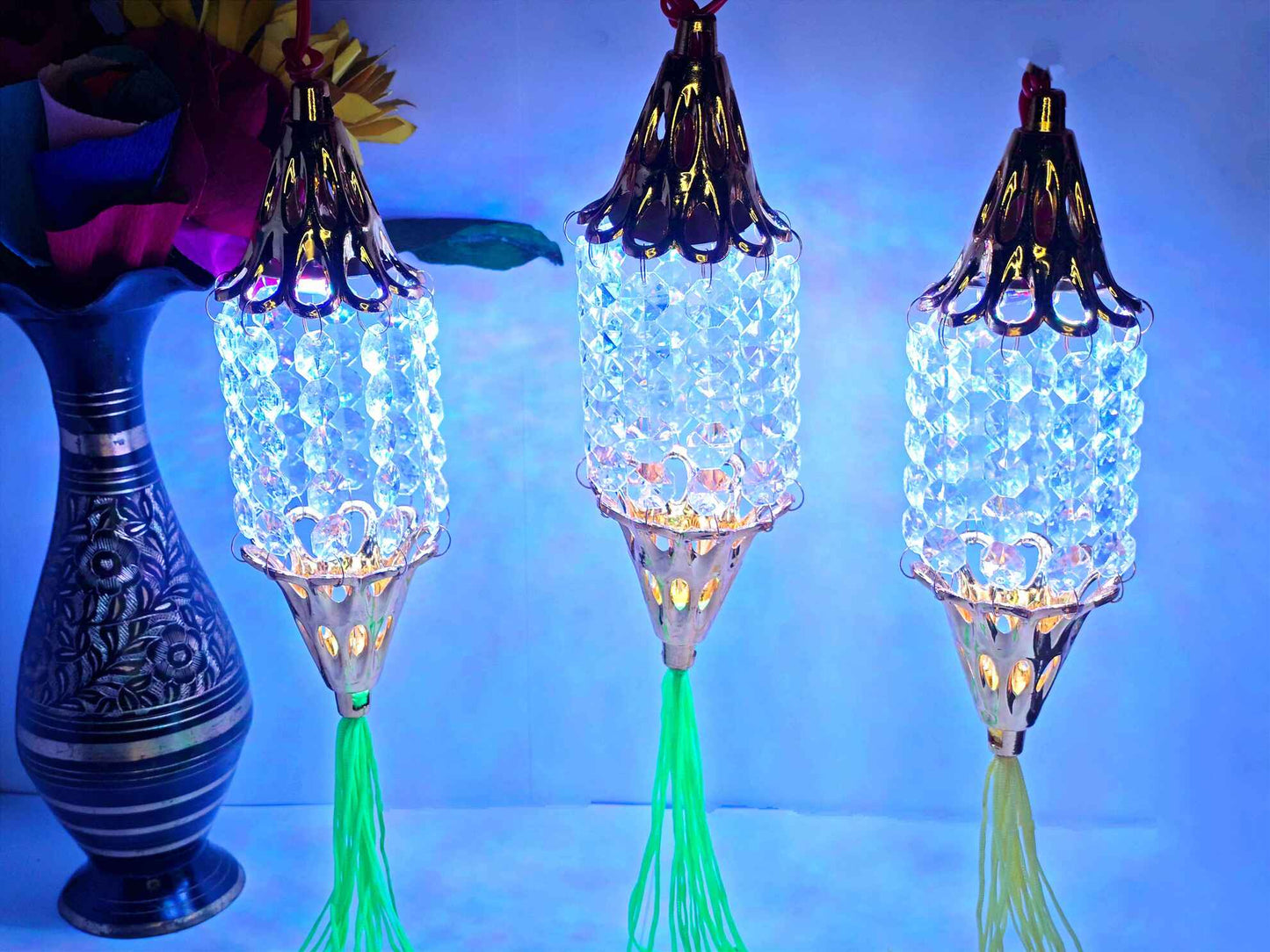 Bell Kandeel Warm White LED Toran Lights – Moroccan-Style Hanging Festival String Lights