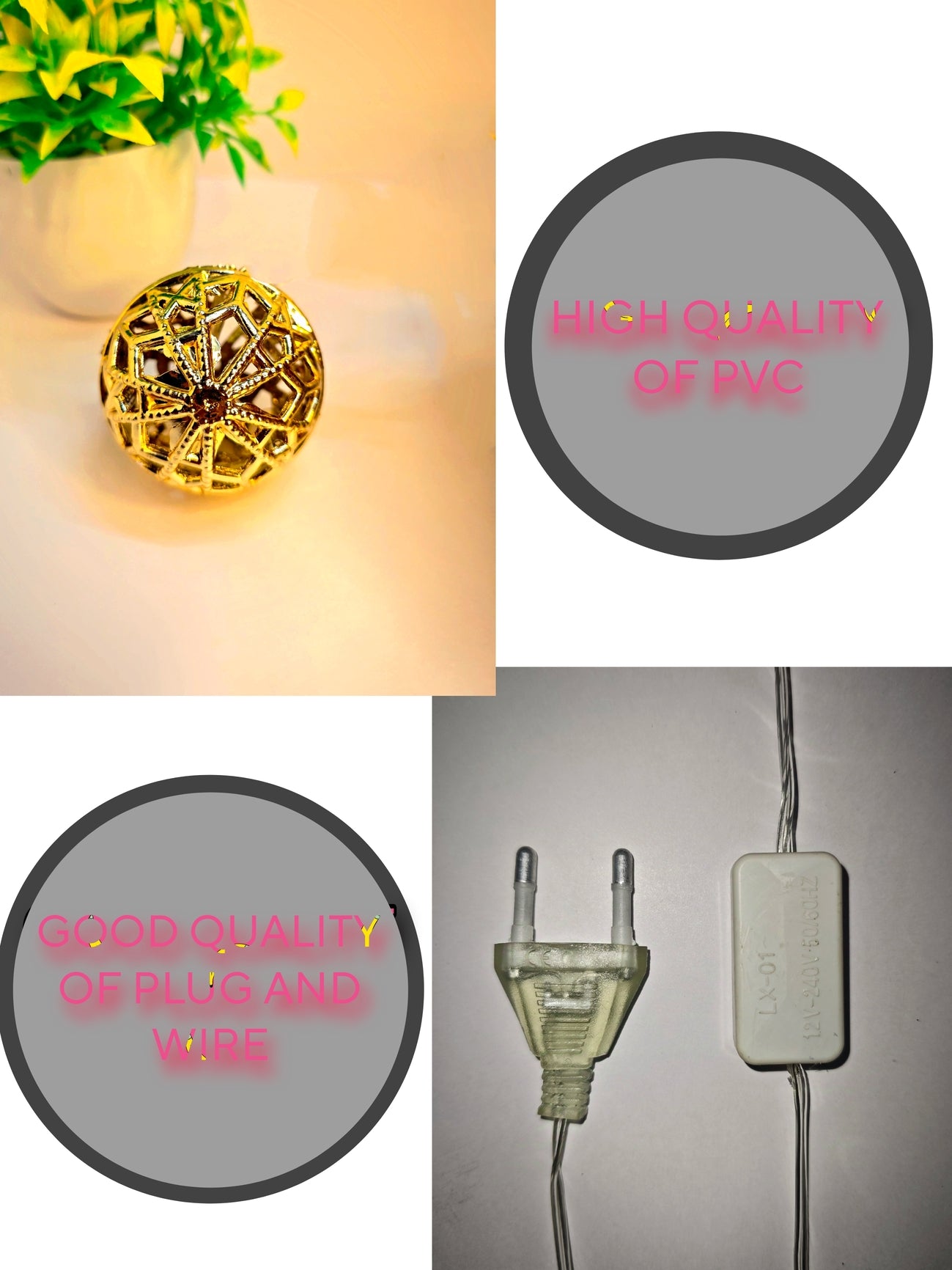 Round Shape Moroccan Style Hanging Fairy Light String