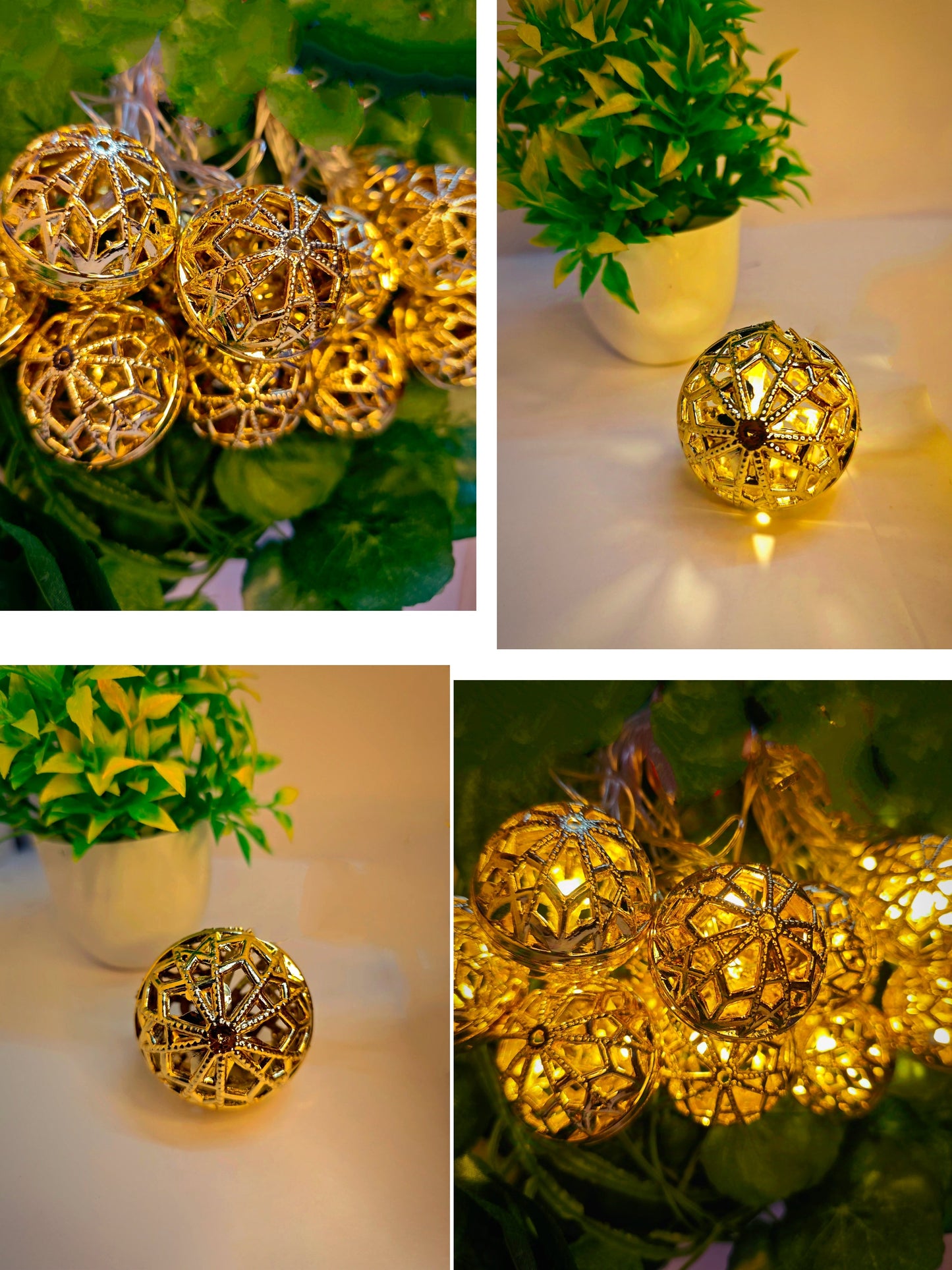 Round Shape Moroccan Style Hanging Fairy Light String