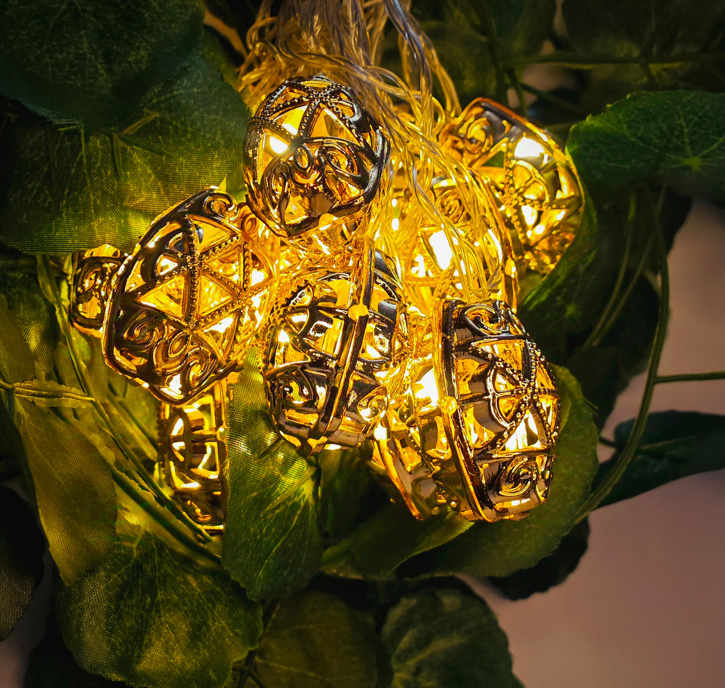 Oval Shaped Moroccan Style Hanging Fairy Lights
