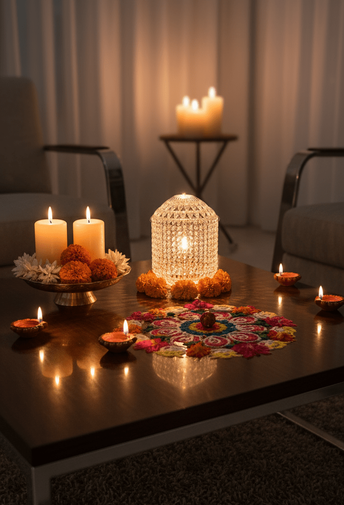 Traditional Acrylic KANDEEL with RGB LED Light - Festive Decore