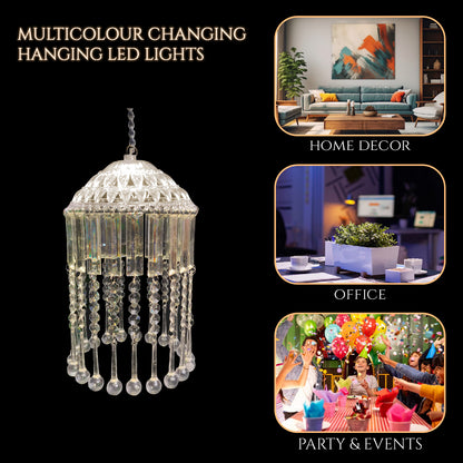 Mini Acrylic Crystal Jhumar/Chandelier for Indoor Outdoor Decorations