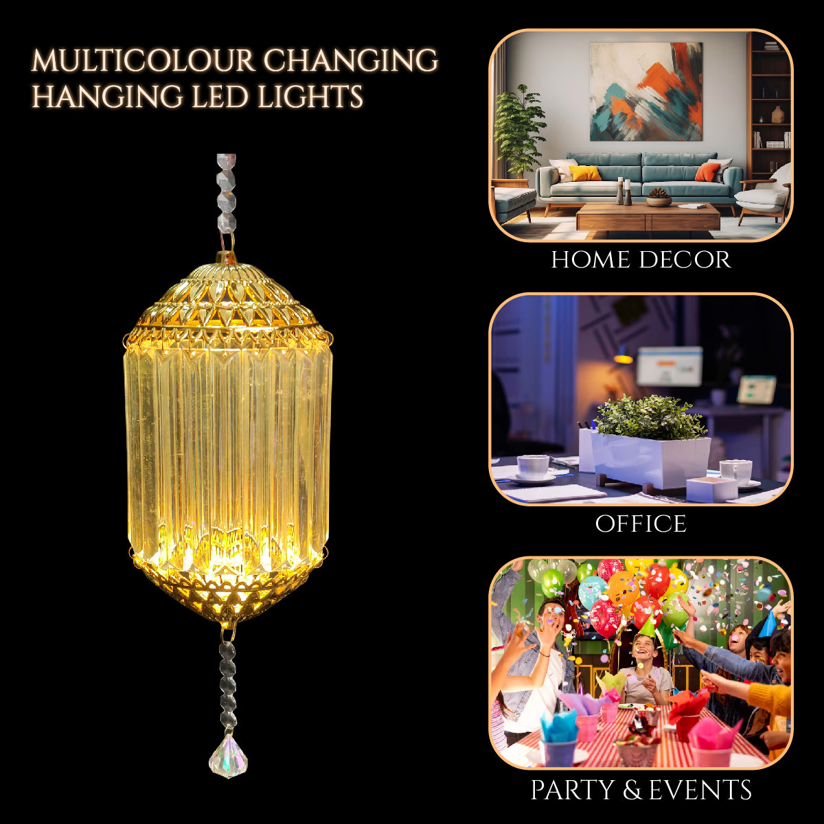 Traditional Acrylic KANDEEL with RGB LED Light
