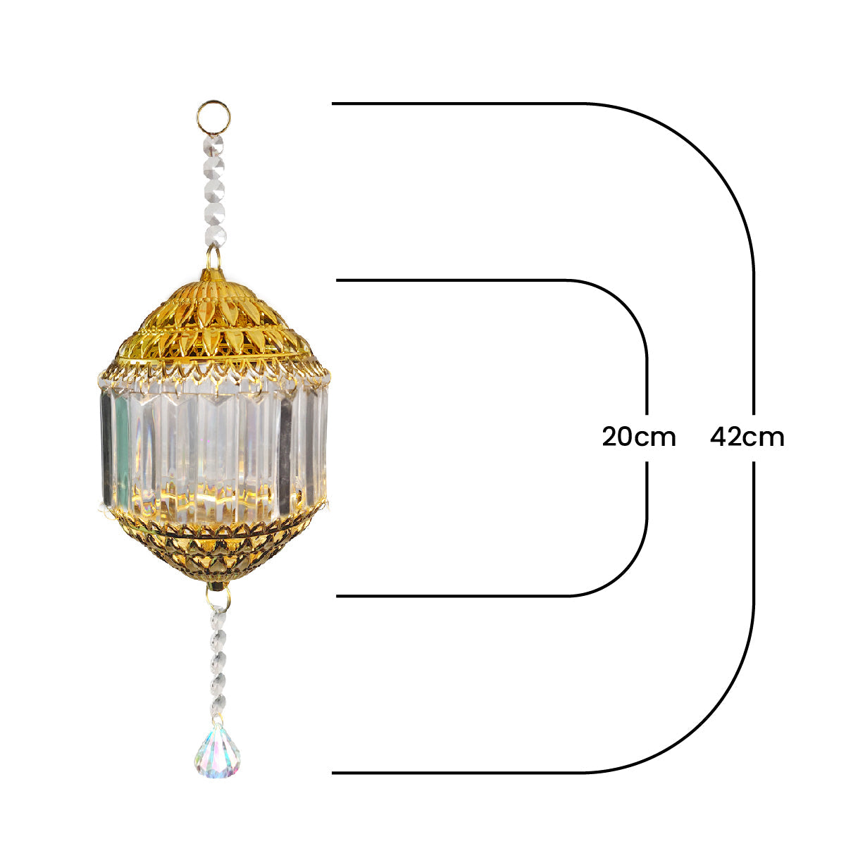 Traditional Acrylic KANDEEL with RGB LED Light
