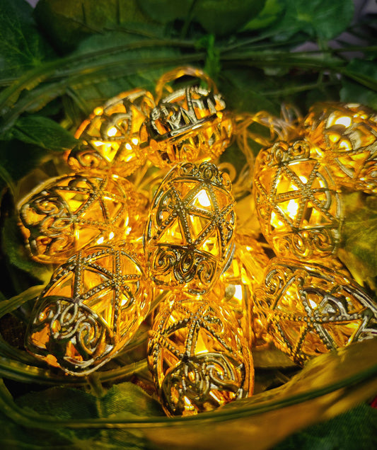 Oval Shaped Moroccan Style Hanging Fairy Lights