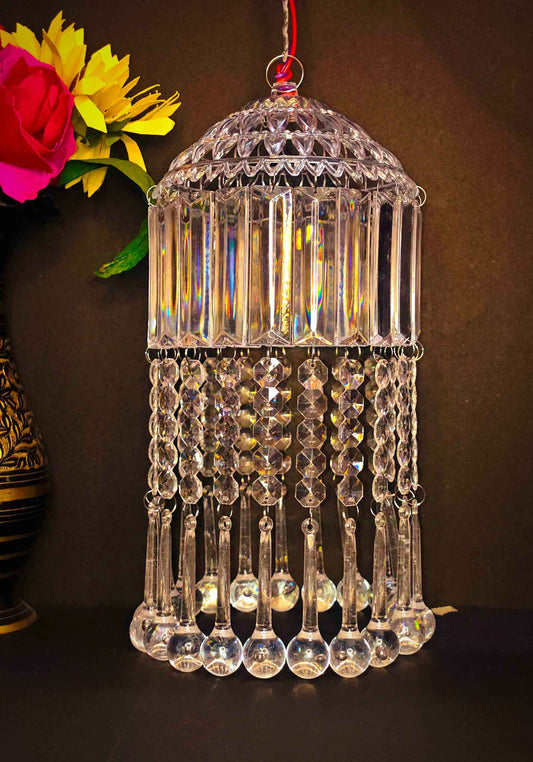 Mini Acrylic Crystal Jhumar/Chandelier for Indoor Outdoor Decoration
