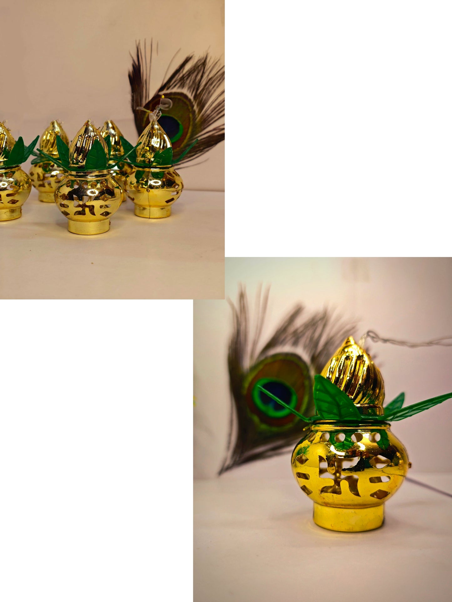 Kalash Style Hanging Fairy Light String for Home Office and Mandir Decore (Kalash)