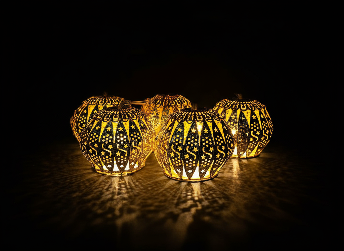 Moroccan Metal Ball LED Toran String Lights