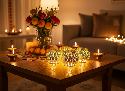 Moroccan Metal Ball LED Toran String Lights
