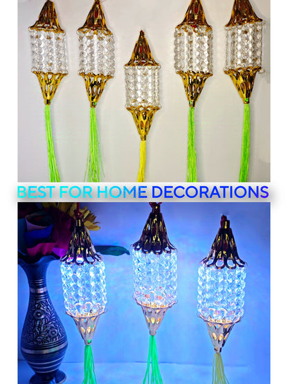 Bell Kandeel Warm White LED Toran Lights – Moroccan-Style Hanging Festival String Lights