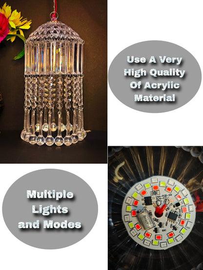 Mini Acrylic Crystal Jhumar/Chandelier for Indoor Outdoor Decoration