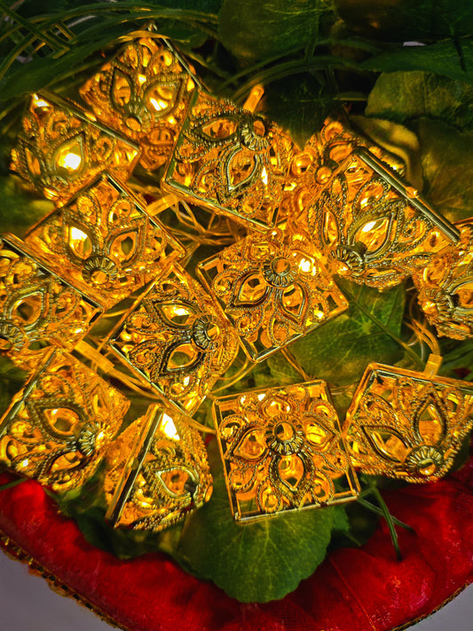 Square Shaped Moroccan Style Hanging Fairy String Lights