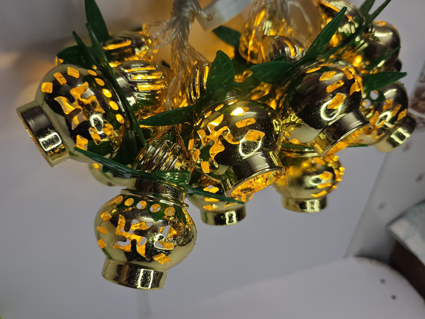 Kalash Style Hanging Fairy Light String for Home Office and Mandir Decore (Kalash)