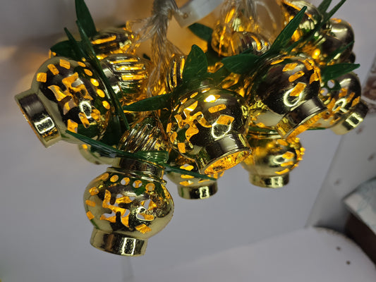 Kalash Style Hanging Fairy Light String for Home Office and Mandir Decore (Kalash)