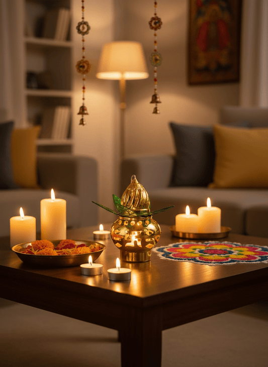 Kalash Style Hanging Fairy Light String for Home Office and Mandir Decore (Kalash) - Festive Decore