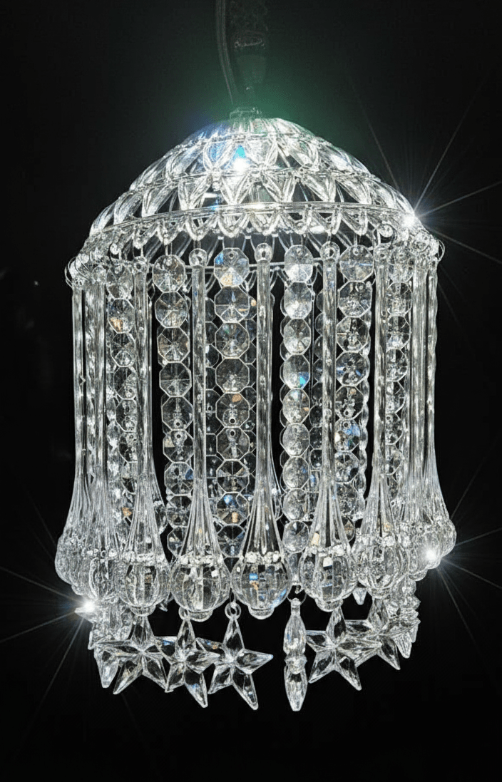 Mini Acrylic Crystal Jhumar/Chandelier for Indoor Outdoor Decorations - Festive Decore
