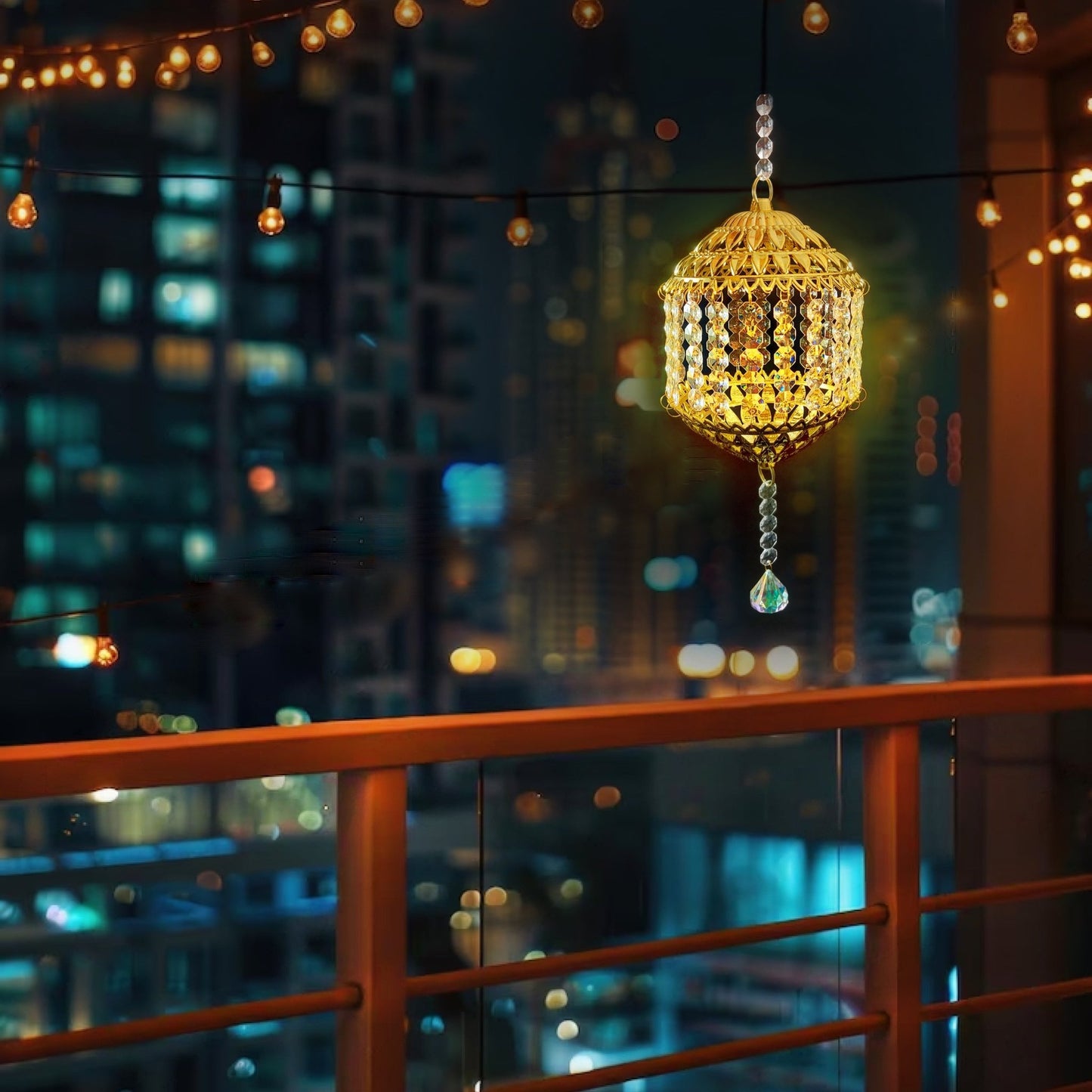 Traditional Acrylic KANDEEL with RGB LED Light - Festive Decore