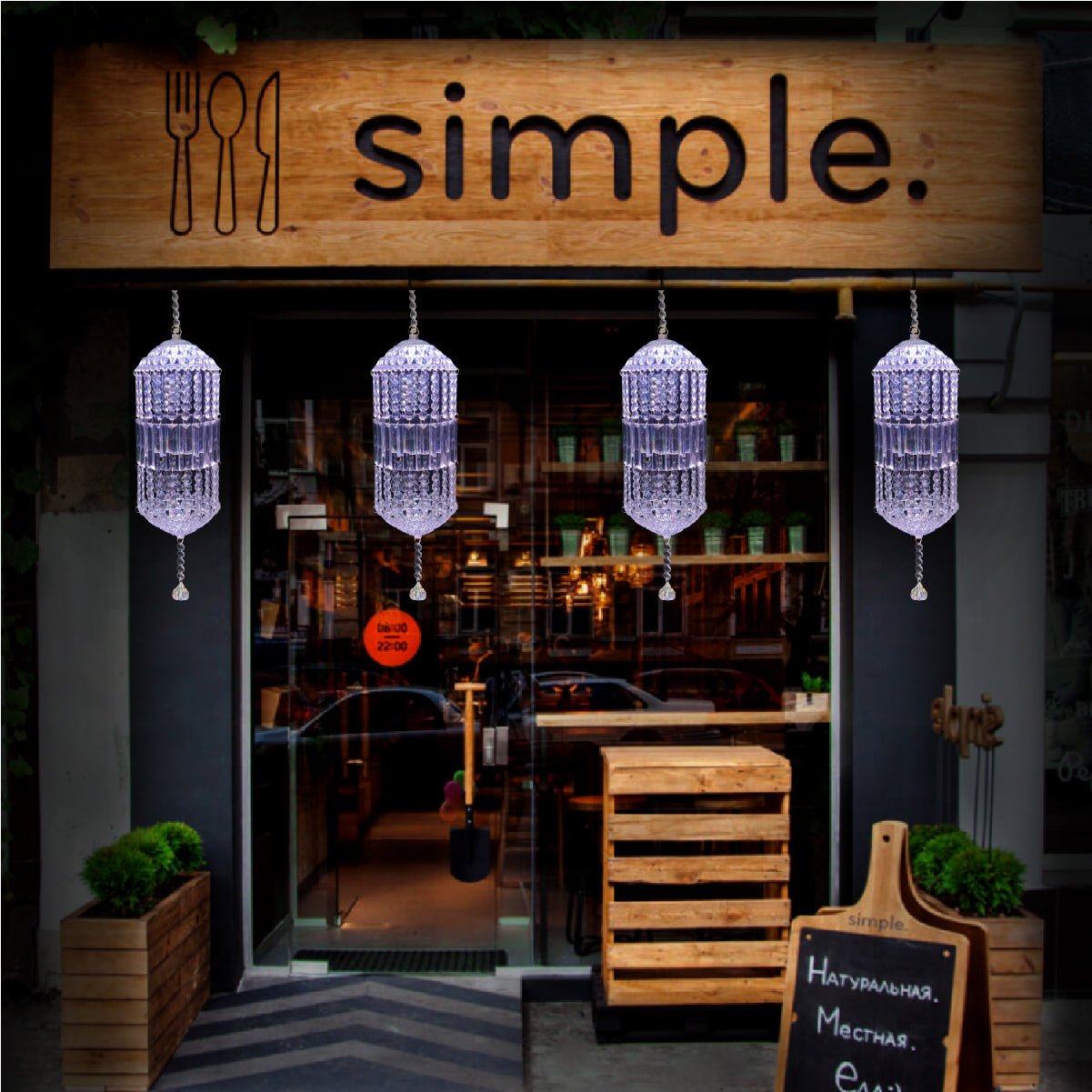 Traditional Acrylic KANDEEL with RGB LED Light - Festive Decore