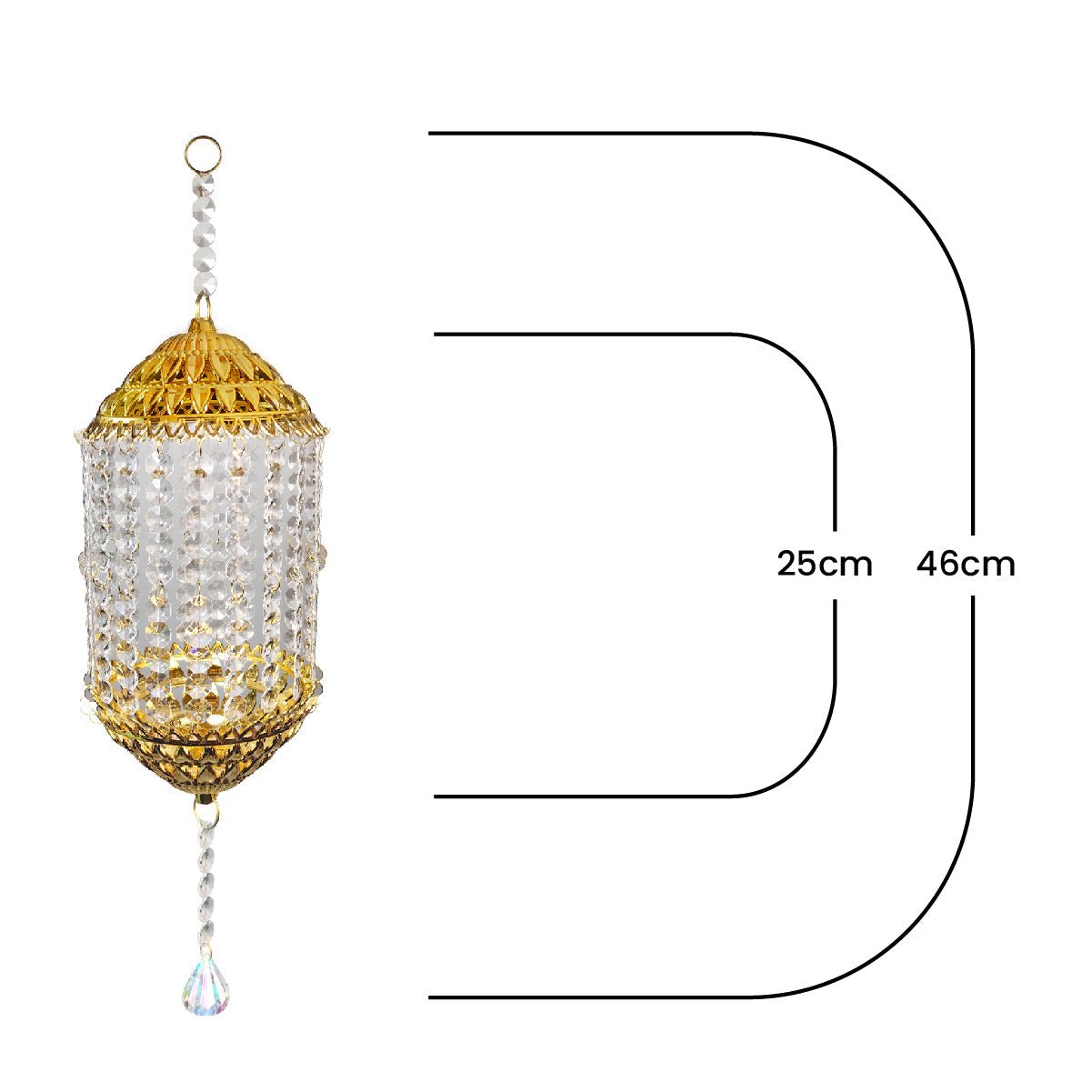 Traditional Acrylic KANDEEL with RGB LED Light - Festive Decore