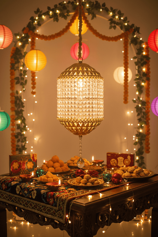 Traditional Acrylic KANDEEL with RGB LED Light - Festive Decore