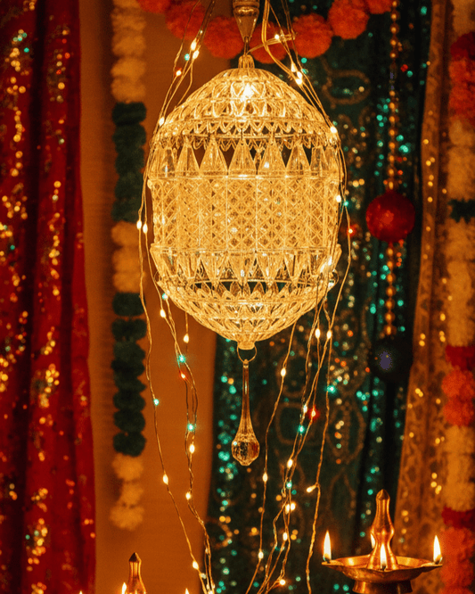 Traditional Acrylic KANDEEL with RGB LED Light For Indoor/Outdoor Decorations - Festive Decore